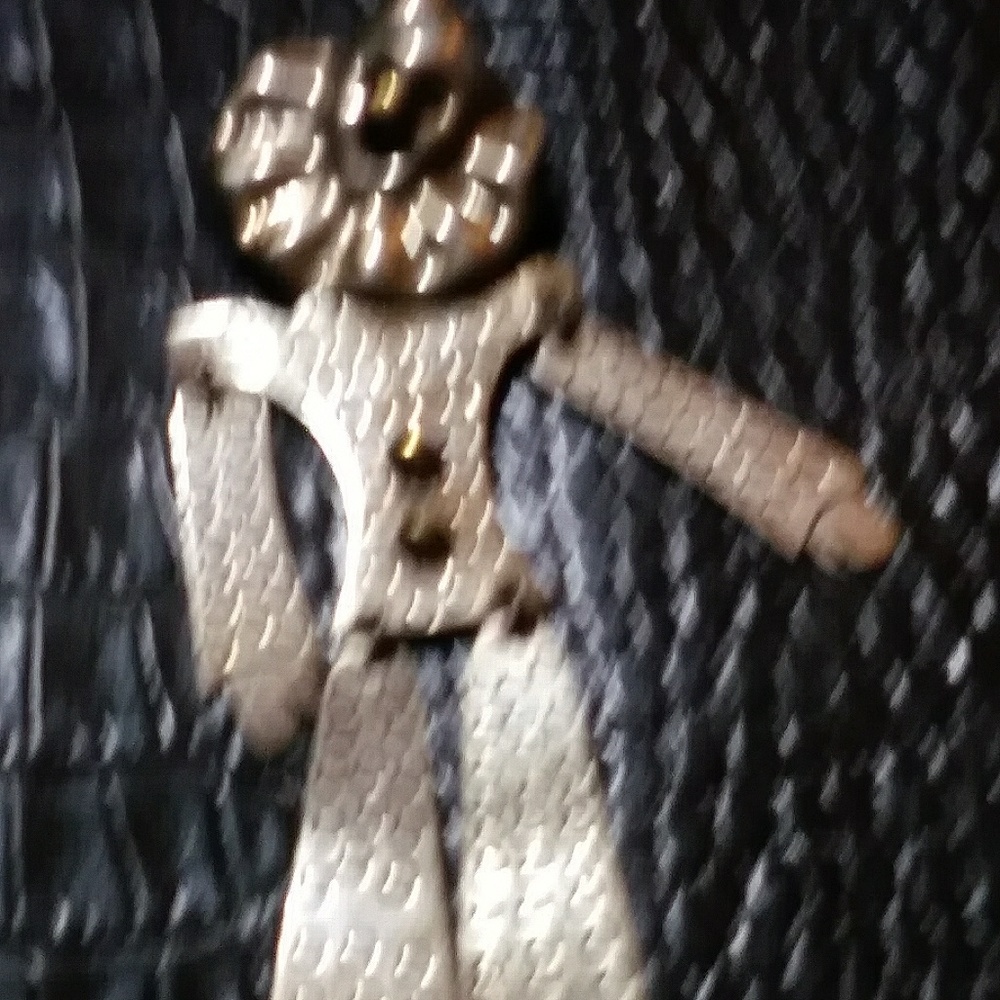 Solid Sterling Silver Dancing Clown Brooch - image 2